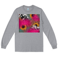 Heather Grey pink glitter leopard cowhide Long Sleeve Tee - JahusDesignShop