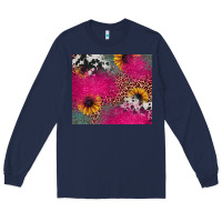 Navy pink glitter leopard cowhide Long Sleeve Tee - JahusDesignShop