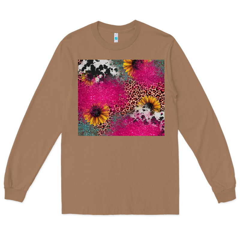 Pink Glitter Leopard Cowhide Long Sleeve Tee by JahusDesignShop | Teevron