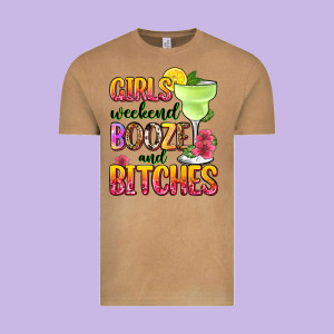 Girls Weekend Booze And Bitches Vintage Tee Designed By Zillion Design Studio