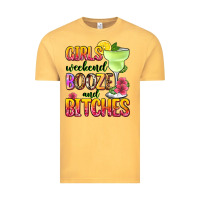 Vintage Mustard girls weekend booze and bitches Vintage Tee - Zillion Design Studio