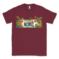Burgundy blessed nurse libbey glass Classic Tee - BundleAndBundleShop