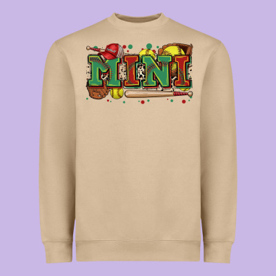 Mini Softball Heavyweight Sweatshirt Designed By Zillion Design Studio