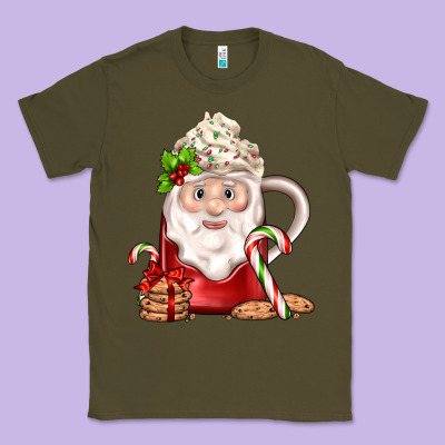 Santa Coffee Classic Tee Designed By Jahusdesignshop