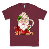Burgundy santa coffee Classic Tee - JahusDesignShop