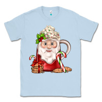 Dusty Blue santa coffee Classic Tee - JahusDesignShop