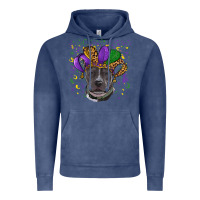 Vintage Denim mardi gras pitbull Vintage Hoodie - RanaPortraitStore