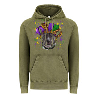 Vintage Olive mardi gras pitbull Vintage Hoodie - RanaPortraitStore