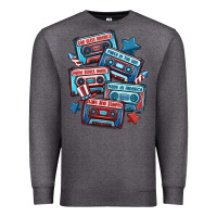 Charcoal Heather usa america cassette tapes Premium Sweatshirt - MaliasSmallBusiness