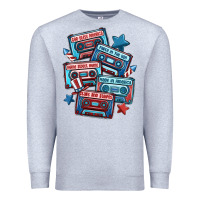 Heather Grey usa america cassette tapes Premium Sweatshirt - MaliasSmallBusiness