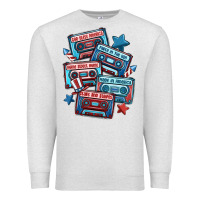 Oatmeal Heather usa america cassette tapes Premium Sweatshirt - MaliasSmallBusiness