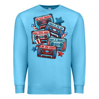 Ocean Blue usa america cassette tapes Premium Sweatshirt - MaliasSmallBusiness
