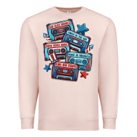Pale Pink usa america cassette tapes Premium Sweatshirt - MaliasSmallBusiness