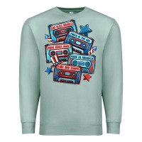 Seafoam usa america cassette tapes Premium Sweatshirt - MaliasSmallBusiness