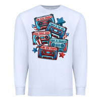 White usa america cassette tapes Premium Sweatshirt - MaliasSmallBusiness