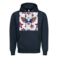 Navy patriotic eagle wing Zipper Hoodie - BundleAndBundleShop