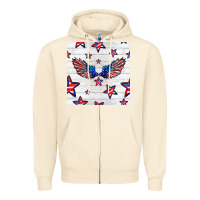 Sandshell patriotic eagle wing Zipper Hoodie - BundleAndBundleShop