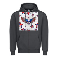 Smoke patriotic eagle wing Zipper Hoodie - BundleAndBundleShop