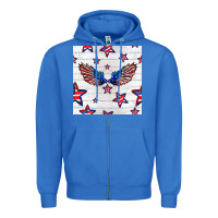 True Royal patriotic eagle wing Zipper Hoodie - BundleAndBundleShop