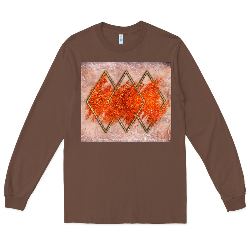 Orange Glitter Long Sleeve Tee by JahusDesignShop | Teevron