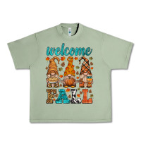 Oil Green welcome fall gnome Urban Heavy Tee - HRA Design Shop