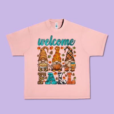 Welcome Fall Gnome Urban Heavy Tee Designed By Hra Design Shop