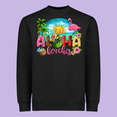 Aloha Beaches Heavyweight Sweatshirt Designed By Texasbilliewilder