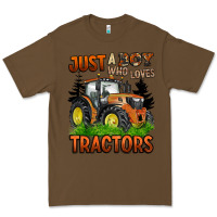 Cacao just a boy who loves tractors Premium Tee - BarkalooDesign
