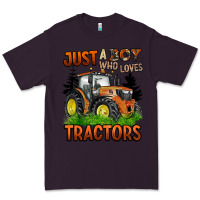 Plum just a boy who loves tractors Premium Tee - BarkalooDesign