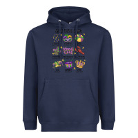 Navy god says i am mardi gras Heavyweight Hoodie - MaliasSmallBusiness