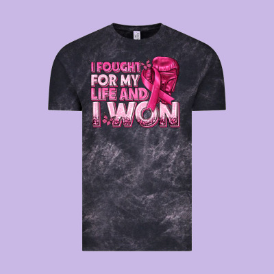 I Fought For My Life And I Won Breast Cancer Vintage Tee Designed By Texasbilliewilder