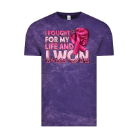 Cloud Purple I Fought For My Life and I Won Breast Cancer Vintage Tee - texasbilliewilder