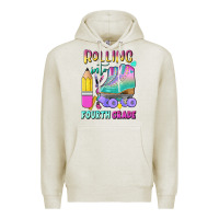 Oatmeal Heather rolling into fourth grade Premium Hoodie - BundleAndBundleShop