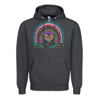 Smoke stay groovy with rainbow and heart Zipper Hoodie - Artiststas