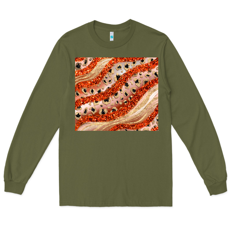 Orange Glitter Long Sleeve Tee by JahusDesignShop | Teevron