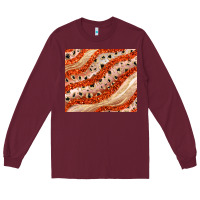 Burgundy orange glitter Long Sleeve Tee - JahusDesignShop