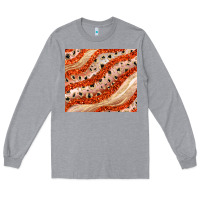 Heather Grey orange glitter Long Sleeve Tee - JahusDesignShop