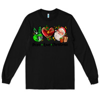 Black peace love  christmas Long Sleeve Tee - AdoDesignShop