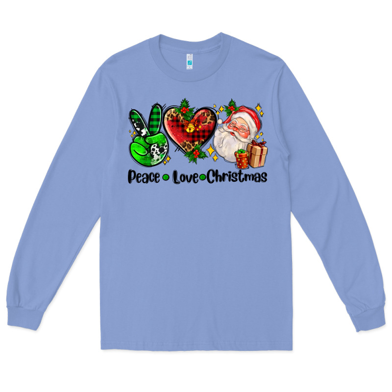 Peace Love  Christmas Long Sleeve Tee by AdoDesignShop | Teevron