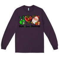 Plum peace love  christmas Long Sleeve Tee - AdoDesignShop