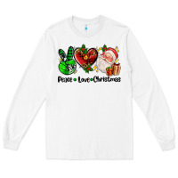 White peace love  christmas Long Sleeve Tee - AdoDesignShop