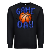 Black game day basketball Premium Sweatshirt - MaliasSmallBusiness