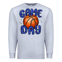 Heather Grey game day basketball Premium Sweatshirt - MaliasSmallBusiness