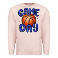 Pale Pink game day basketball Premium Sweatshirt - MaliasSmallBusiness