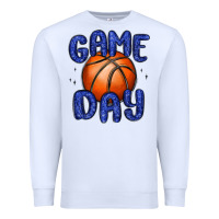 White game day basketball Premium Sweatshirt - MaliasSmallBusiness