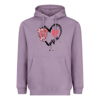 Lavender mimi flower heart Heavyweight Hoodie - MaliasSmallBusiness