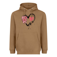 Toasted Coconut mimi flower heart Heavyweight Hoodie - MaliasSmallBusiness
