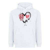 White mimi flower heart Heavyweight Hoodie - MaliasSmallBusiness