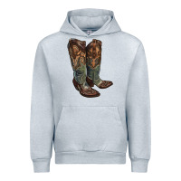 Heather Grey cowgirl boots Urban Hoodie - RanaPortraitStore