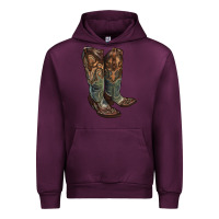 Mauve Wine cowgirl boots Urban Hoodie - RanaPortraitStore